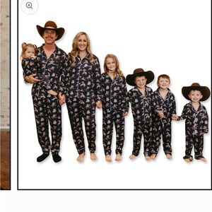 Cowkid clothing co navy Christmas pajamas